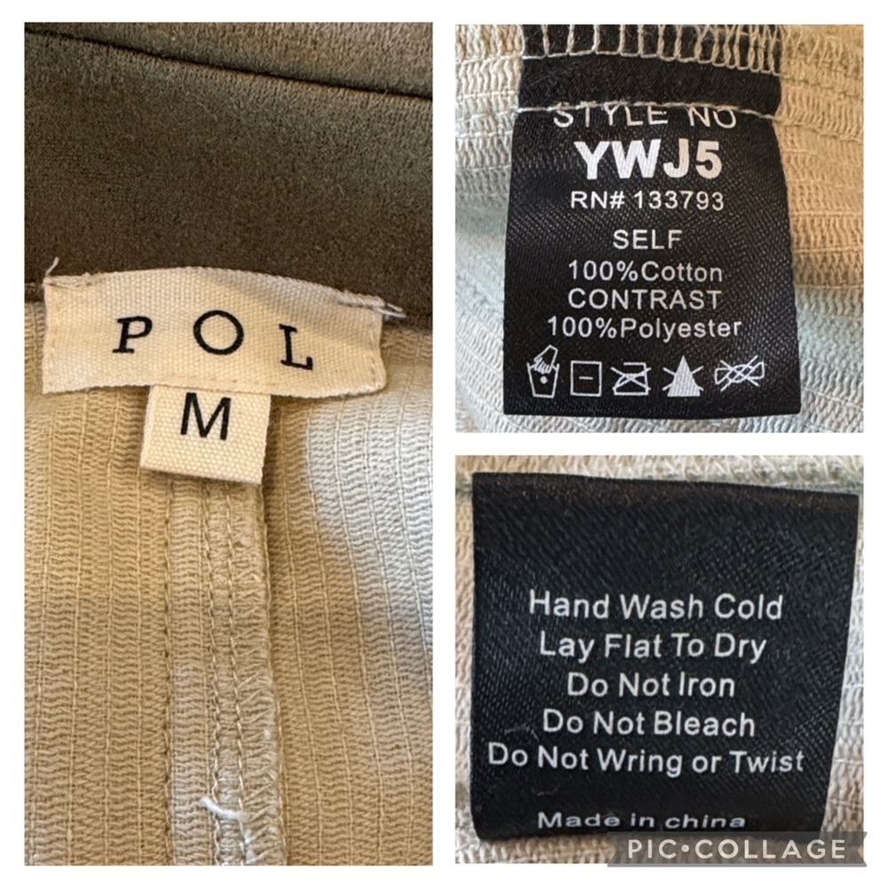 POL Clothing Mocha Beige Corduroy Blazer with Contrasting Brown Collar Size M - Picture 11 of 15